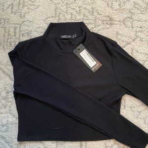 Nasty Gal Turtle Neck Crop Top NWT